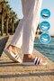 White Navy Blue Lightweight Flexible Unisex Slippers 8000-01 g