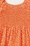 Girl's orange floral print dress with gimped hem - relaxed fit, stylish summer dress - 6