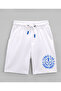 100% Cotton Oversized Text Printed Polo T-Shirt & Shorts Set - Blue - 4
