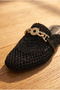 Premium Women's Knitted Mule Slippers with Gold Buckle for Indoor and Outdoor Summer Casual Stylish Slippers - 2