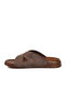 Brown Cross-Strapped Lightweight Men's Slippers Pc-7412 m - 4