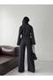 Women's Double-Breasted Collared Trouser Suit with Belt, Stylish Two-Piece Set - 8