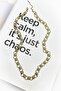 Steel Circle Design Chain Necklace