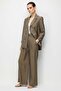 4833 Women's Blazer Jacket Palazzo Trousers Two-Piece Set Khaki - 6