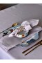 Lunaria Powder Nude Tablecloth and Napkin Set for 6 People