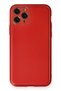 Ilkeshop New iPhone 11 Pro Max Case Coco Leather Silicone Cover (172919) - Red