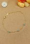 316L Steel Anklet - Blue Evil Eye Beaded Dorica Chain 316L Steel Anklet 20+5cm - 5