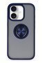 Ilkeshop New iPhone 16 Case Montreal Ringed Silicone Cover (10421) - Navy Blue