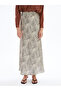 Standard Fit Patterned Satin Women's Skirt - 2