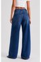 Women's Blue Color Baggy 3449_S06 High Waist Denim Pants - 4