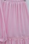 Linen Look Suit with Tie Front, Lace Detail, and Lined Skirt - Pink - 5