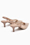 Cathe Beige Pointed Toe Women's Heeled Shoes - 5