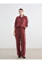 Nevavm Textured Women's Trousers with Elastic Waist