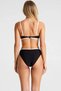 Women's Bikini Set Bralette Covered Sleeveless Knitted Raschel Fabric High Waist Slip Bottom Ribbed Color Block - 5