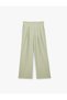 Textured Fabric Wide-Leg Trousers with Pleated Detail and Pockets - 3