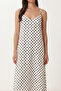 Polka Dot Strappy Long Summer Dress Lgx0011 White - 3