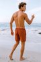 Men's Swim Shorts Quick Dry Short Length Lace up Elastic Waist Zipper Pocket Swimming Pool Shorts - 5