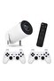 Mini 4K Gaming Projector with Wireless Gamepad & 3D Support