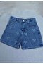 Girls' Bow Embroidered Jeans Denim Shorts - 2
