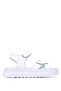 Children's Genuine Leather White Flat Sandals