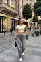 Women's Crew Neck 95% Cotton Short Sleeve Lycra Super Crop Top