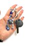 Love Written Turtle Figured Evil Eye Beaded Keychain - 4
