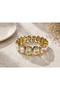 Honey Color Crystal Stone Gold Color Flexible Bracelet - Does Not Tarnish, Stylish, Daily Use - 2
