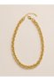Xuping Premium Gold Oval Interlocking Link Necklace - Tarnish-Resistant, 45 cm + 5 cm Necklace, Stylish, Statement Piece