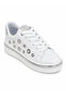 White Women's Daily Thick Sole Sneaker Shoes - 2