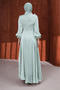 Belus Janjan Fabric Ruffled Lined Hijab Evening Dress - 5
