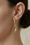 Gold Long Drop Extra Light Earrings - 2