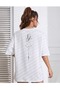Back-Printed Minimalist Lotus Moon Phases Design White T-Shirt - 100% Cotton Oversized Fit Unisex T-Shirt - Spiritual Back Pattern Top