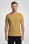 Men's Mustard Bambo V-Neck Half Sleeve T-Shirt