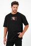 Unisex Oversize Embroidered Demon Slayer Daki Anime Design 100% Cotton T-Shirt - 3