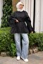 Black Sleeves, Cape, and Waist Tie Shirt - 2