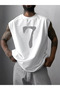 Men's oversized crew neck sleeveless t-shirt - longline