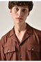 Apaş Collar Short Sleeve Double Pocket Shirt - 4