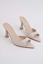 Ba04603 Women's Leather Patent Leather Single Strap 8 cm Heeled Shoes - 39 - 3
