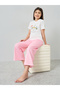 Girls Floral Print T-Shirt and Checked Pyjama Set - 2