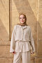 Women's Waist-Tied Single Pocket Suit White - 3