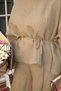 Women's Waist-Tied Lined Tulle Dress Khaki Green - 6