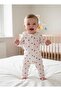 Baby Girl Set with Patterned Collar, Scalloped Collar, Long Sleeves, Cotton