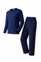 Men's Interlock Comfortable Fit Zero Collar Cotton Pajama Set 6806 - 2
