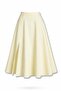 Yellow Slit Flounce Midi Skirt