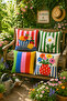 Ays Home Flowerpot Patterned Garden Home 4-Piece Throw Pillow Cover Set - 2