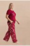 Patterned Short Sleeve Plus Size Pajama Set - 2