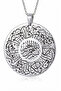 Round Double Sided Stainless Steel Necklace with Evil Eye and Ayetel Kursi Prayer Eck66 - 4