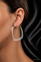 Luxury Steel Square Hoop Earrings