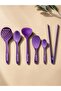 Heat Resistant Silicone Colander, Spoon, Spatula, Tongs Set 6 Pieces