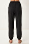 Comfortable Crinkle Shalwar Trousers with Pockets Lfw0024 Black - 4